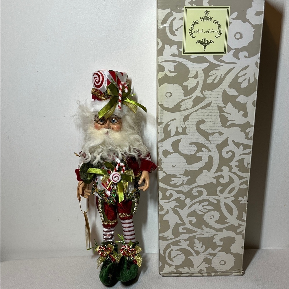 MARK ROBERTS North Pole candy cane Elf Christmas 
Box included
Collectible